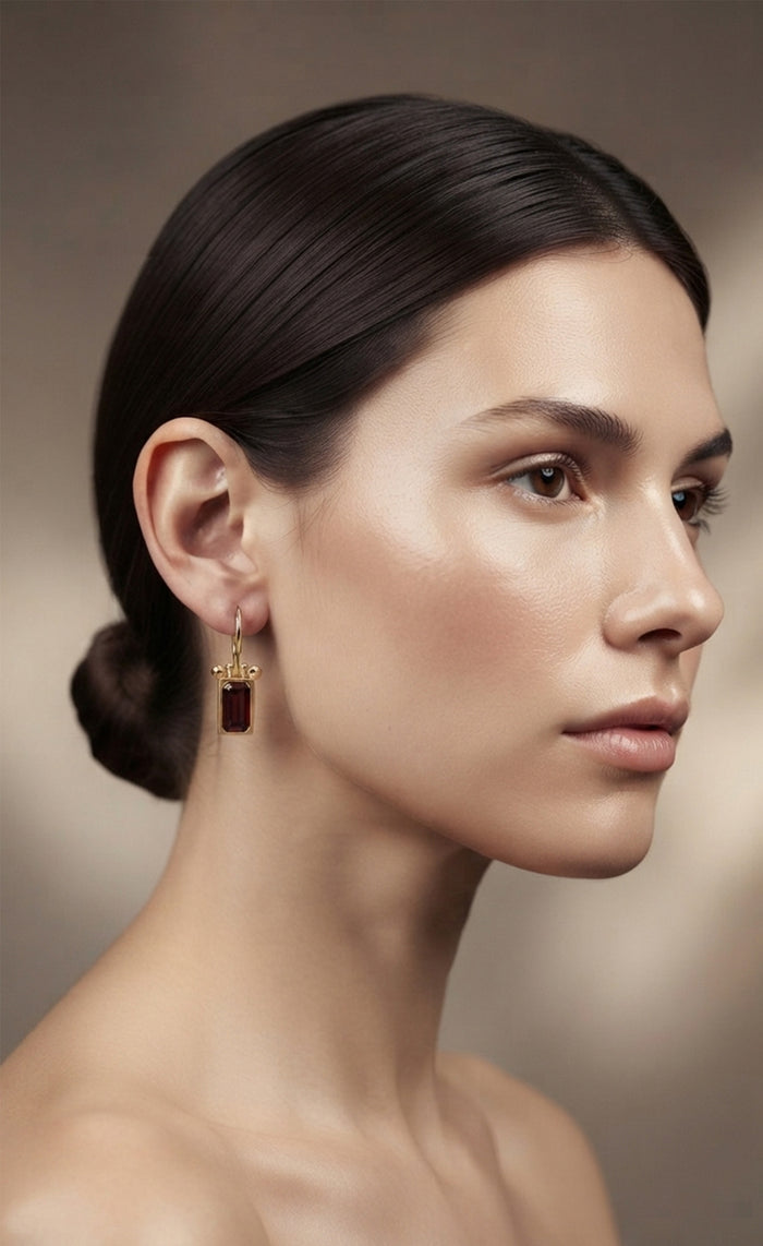 Metalbox — Boucle d'oreille Adélaïde — boucles d'oreilles en argent plaqué rhodium doré