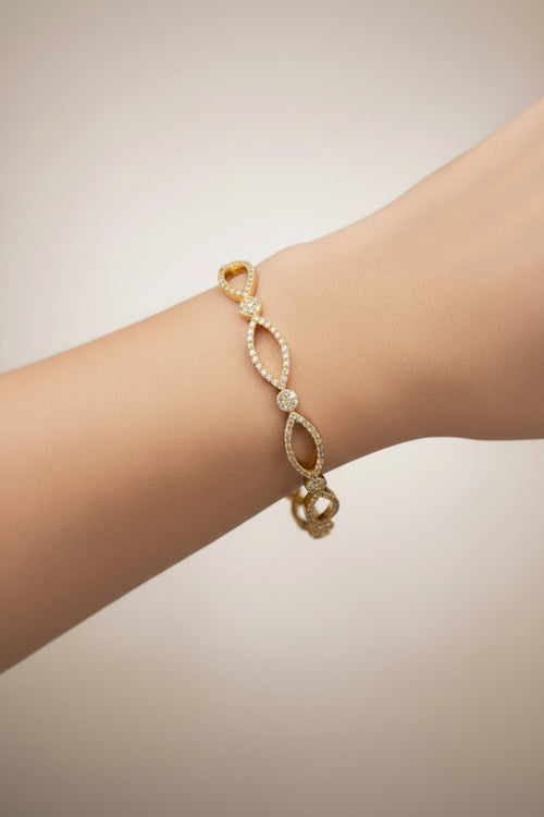 Metalbox — Bracelet Helix — jonc ouvert rigide en argent massif rhodié, 210 diamants blancs