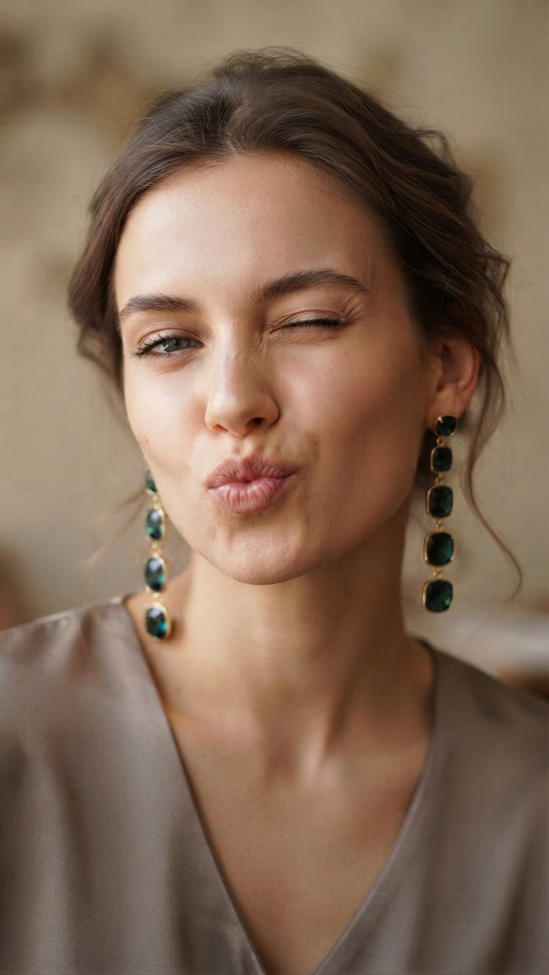 Boucles d'oreille pendantes Metalbox pour vos soirées et évènements les plus importants 